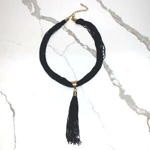 Macy’s | 22” Black Gold Tassel Women’s Strands Choker Necklace
